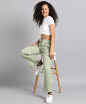 Casual High-Waisted Parallel Cargo Pants