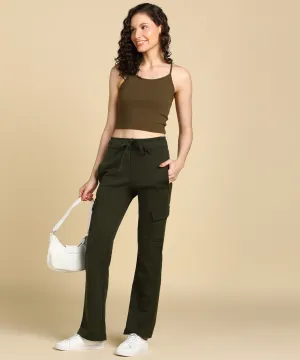 Casual High-Waisted Parallel Cargo Pants
