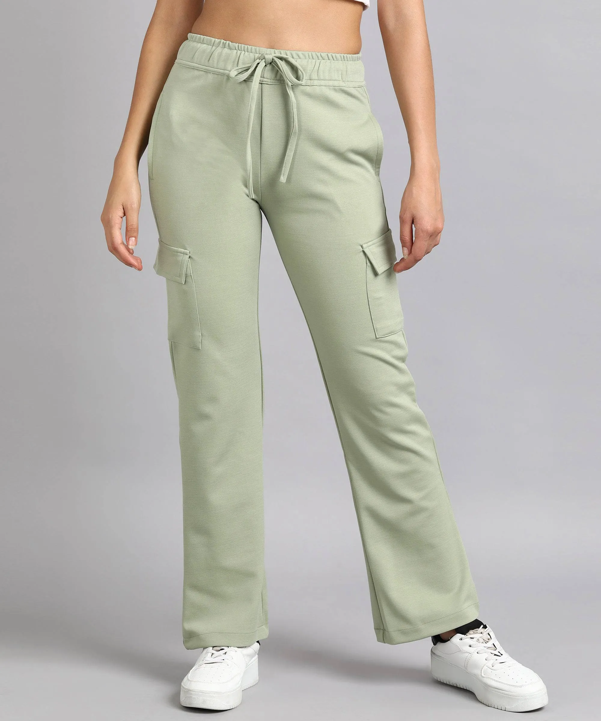 Casual High-Waisted Parallel Cargo Pants
