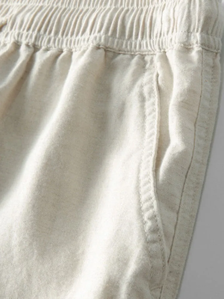 Casual Men's Short Sleeve Shirt and Drawstring Trousers Set