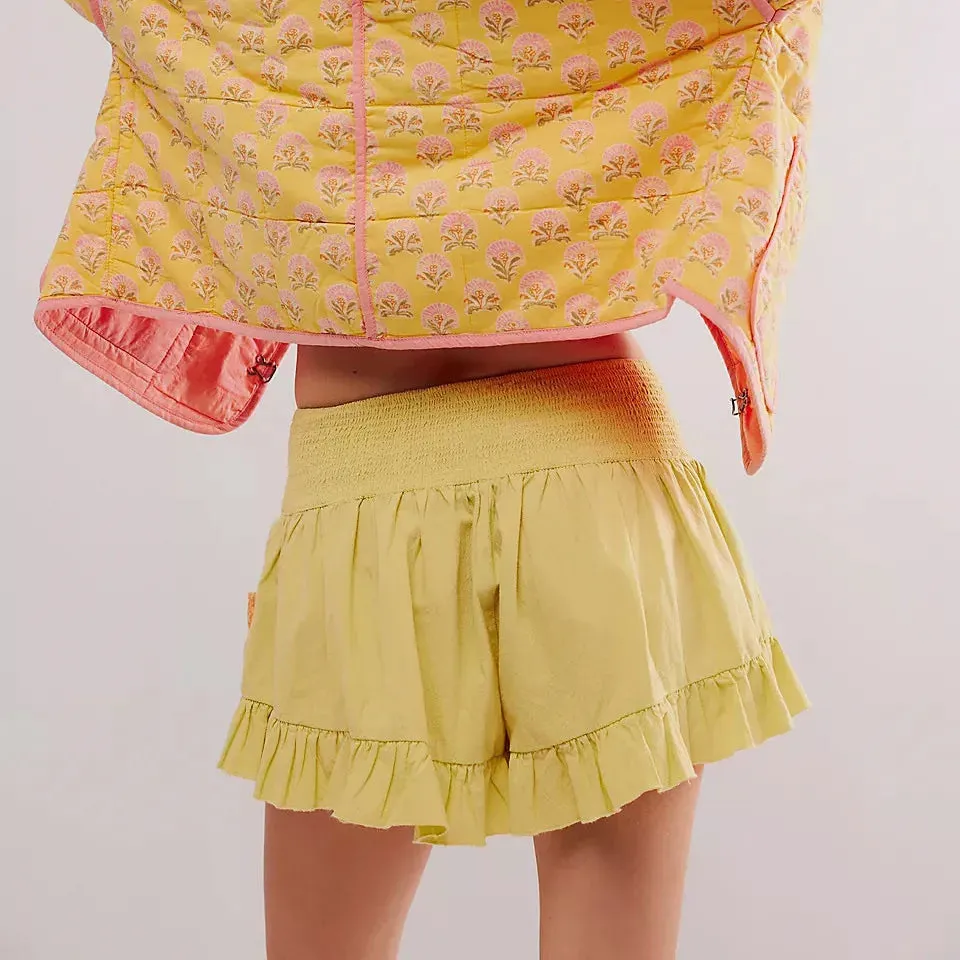 Chelsea Embroidered Ruffle Pocket Shorts