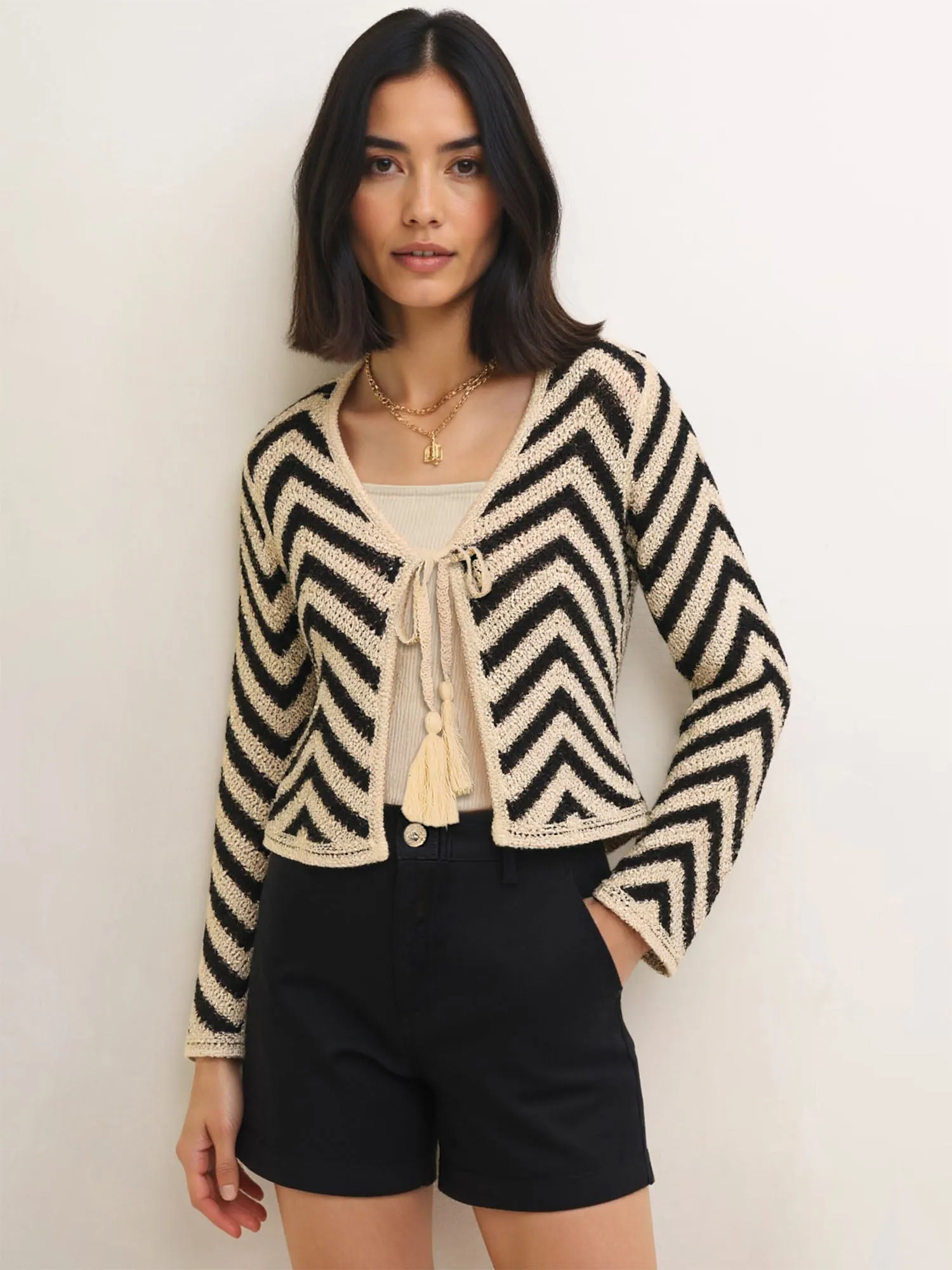 Chevron Crochet Tie Top
