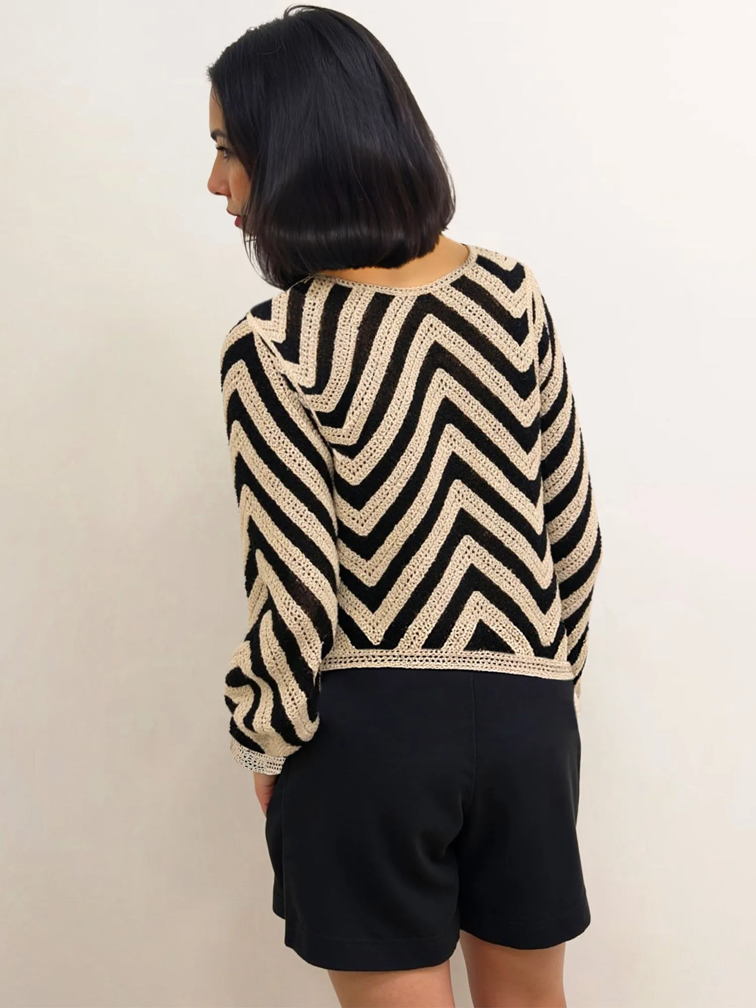 Chevron Crochet Tie Top