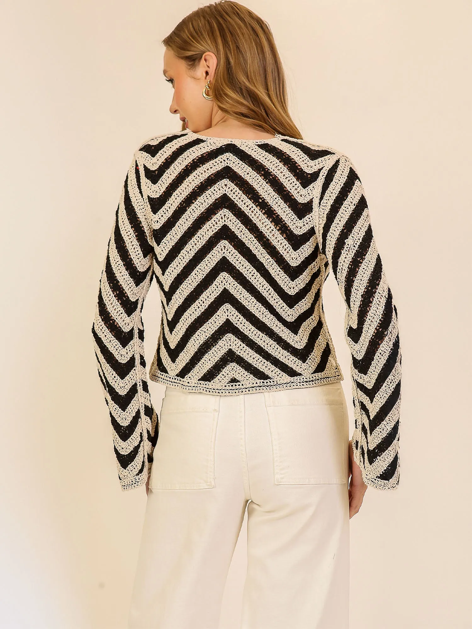 Chevron Crochet Tie Top