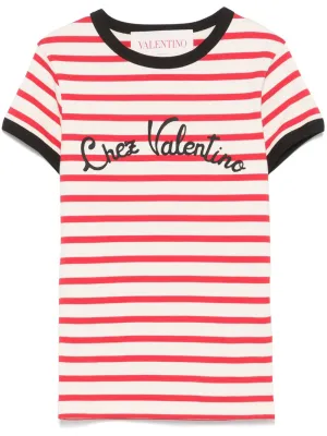 Chez valentino striped t-shirt