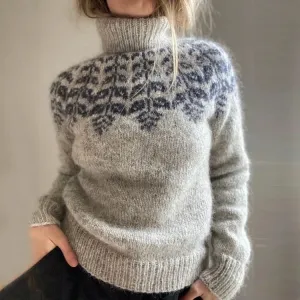 Chic Knitted Yoke Pullover