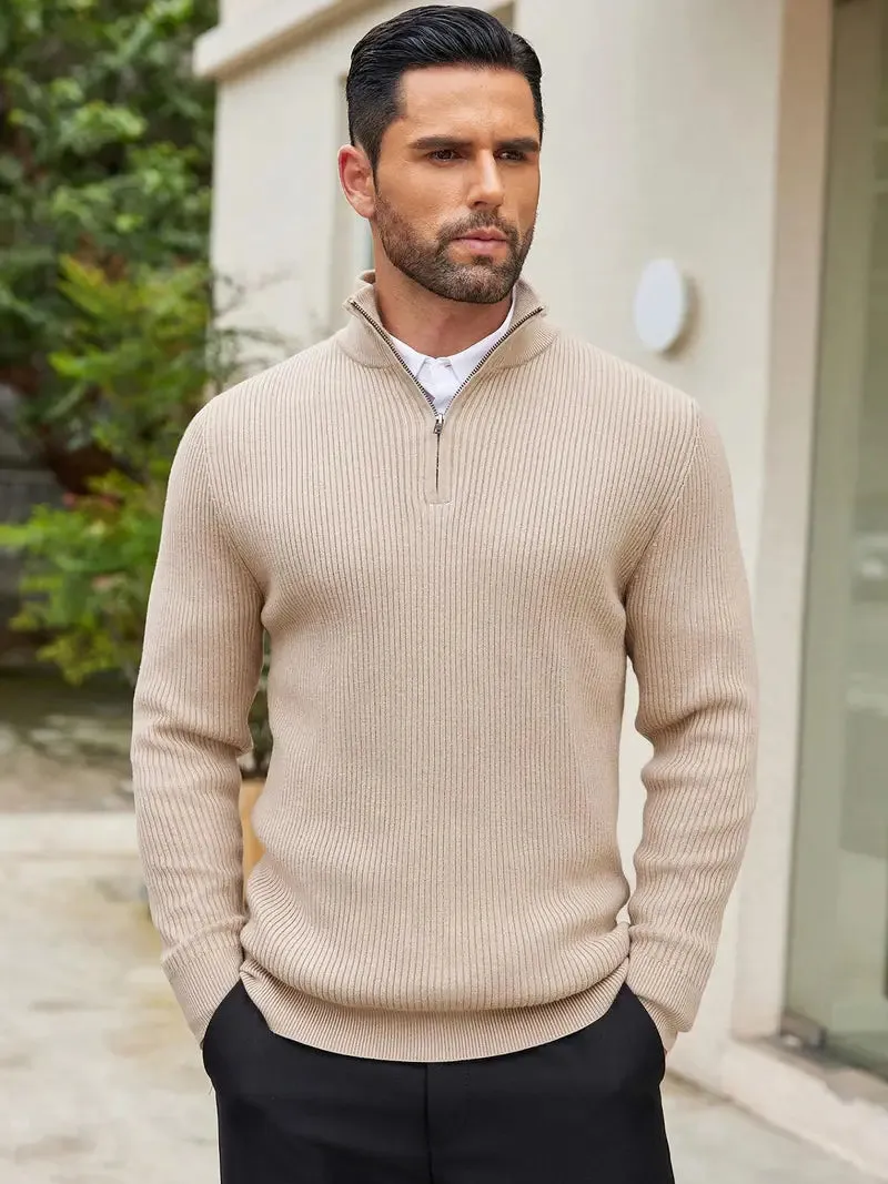 Chic Quarter Zip Sweater