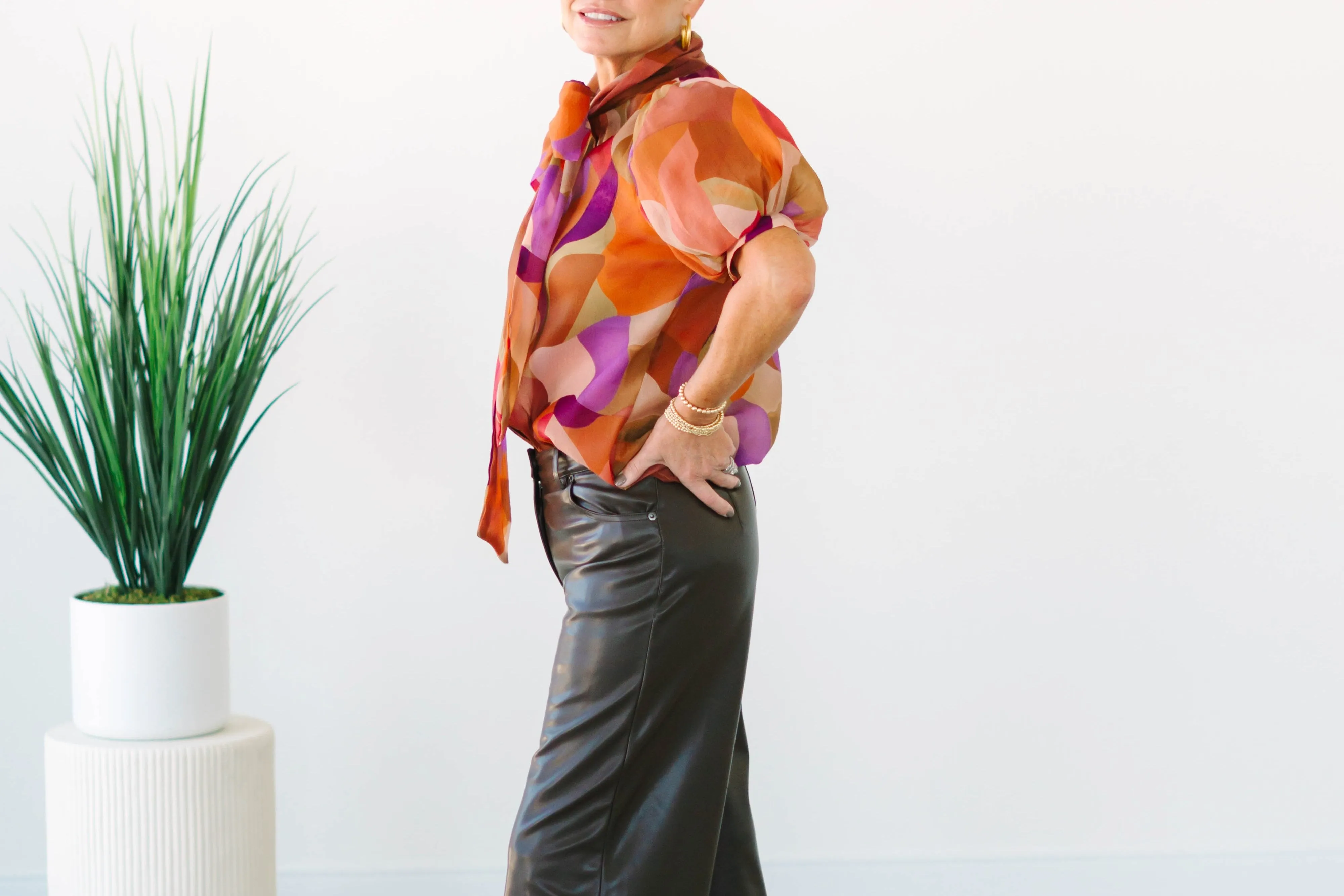 Chocolate Vegan Leather Pant