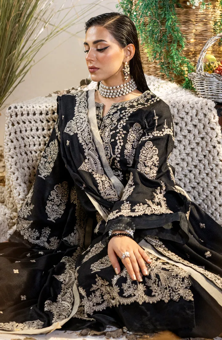Classic Black Embroidered Pakistani Salwar Kameez Suit Party Dress