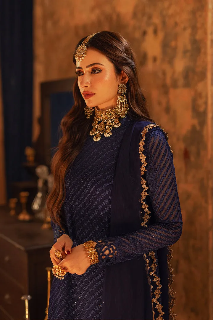 Classic Regal Blue Pakistani Salwar Kameez with Dupatta Dress
