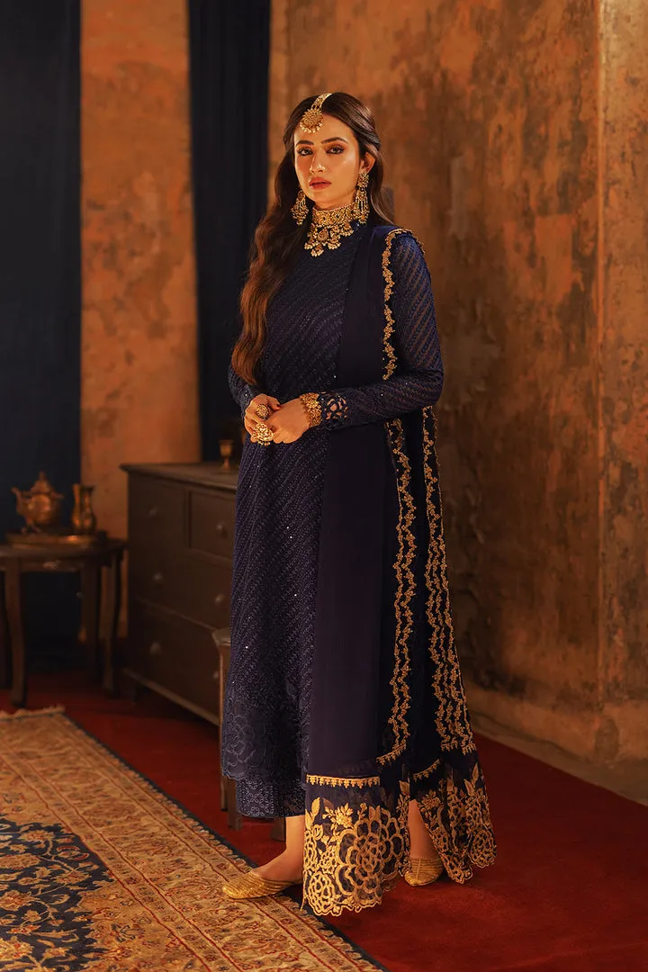 Classic Regal Blue Pakistani Salwar Kameez with Dupatta Dress
