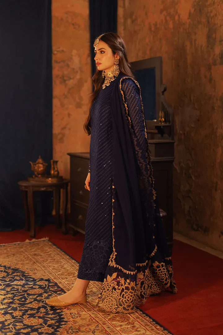 Classic Regal Blue Pakistani Salwar Kameez with Dupatta Dress