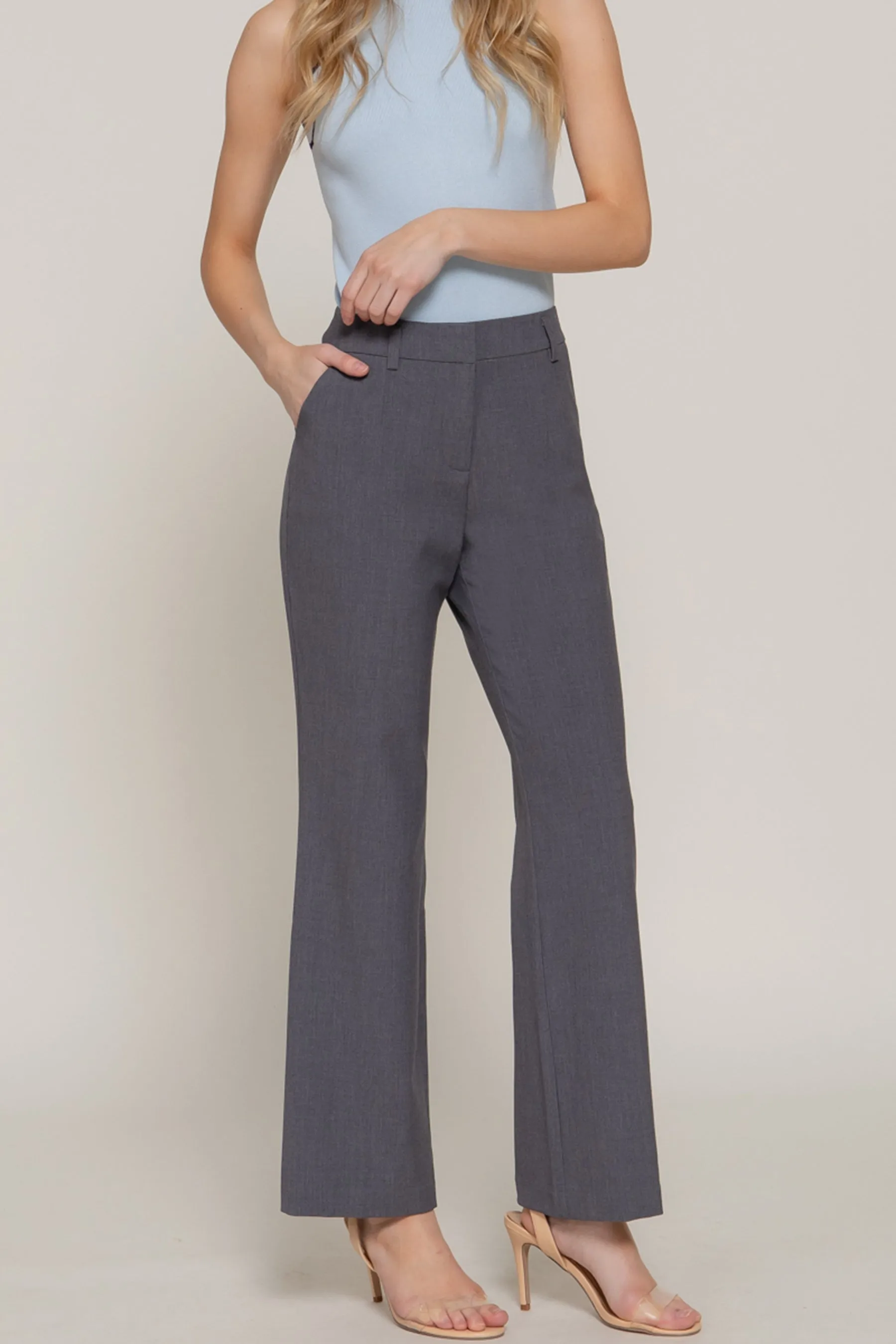Classic Straight Leg Trousers Woven Stretch Work Pants ZP14316C28 $12.50EACH