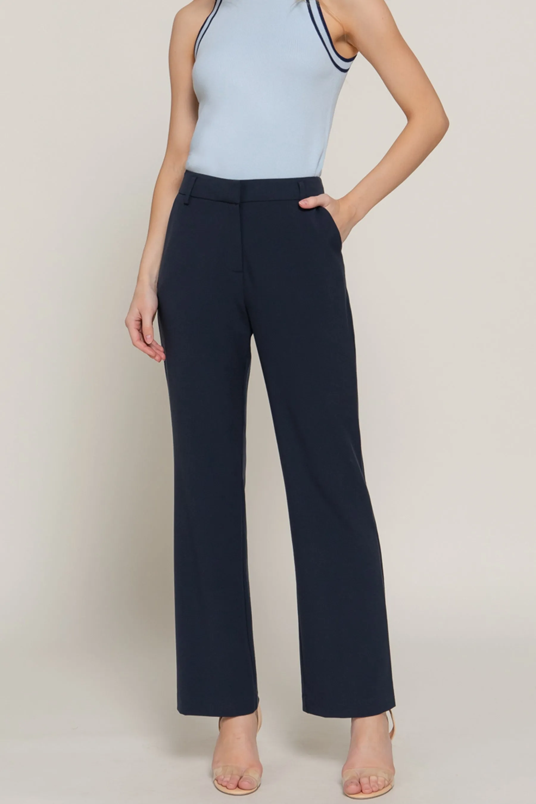Classic Straight Leg Trousers Woven Stretch Work Pants ZP14316C28 $12.50EACH