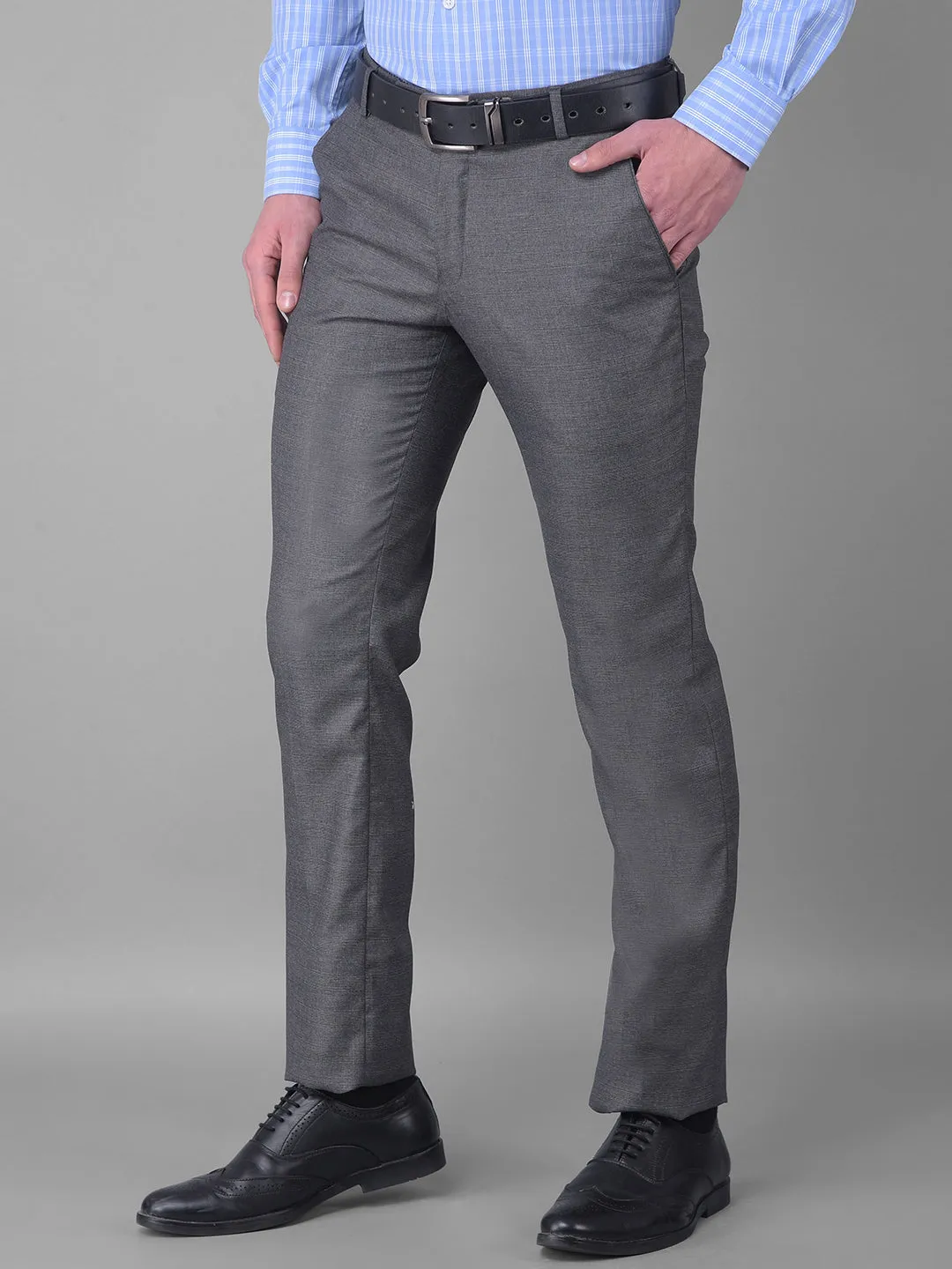 COBB DARK GREY ULTRA FIT FORMAL TROUSER