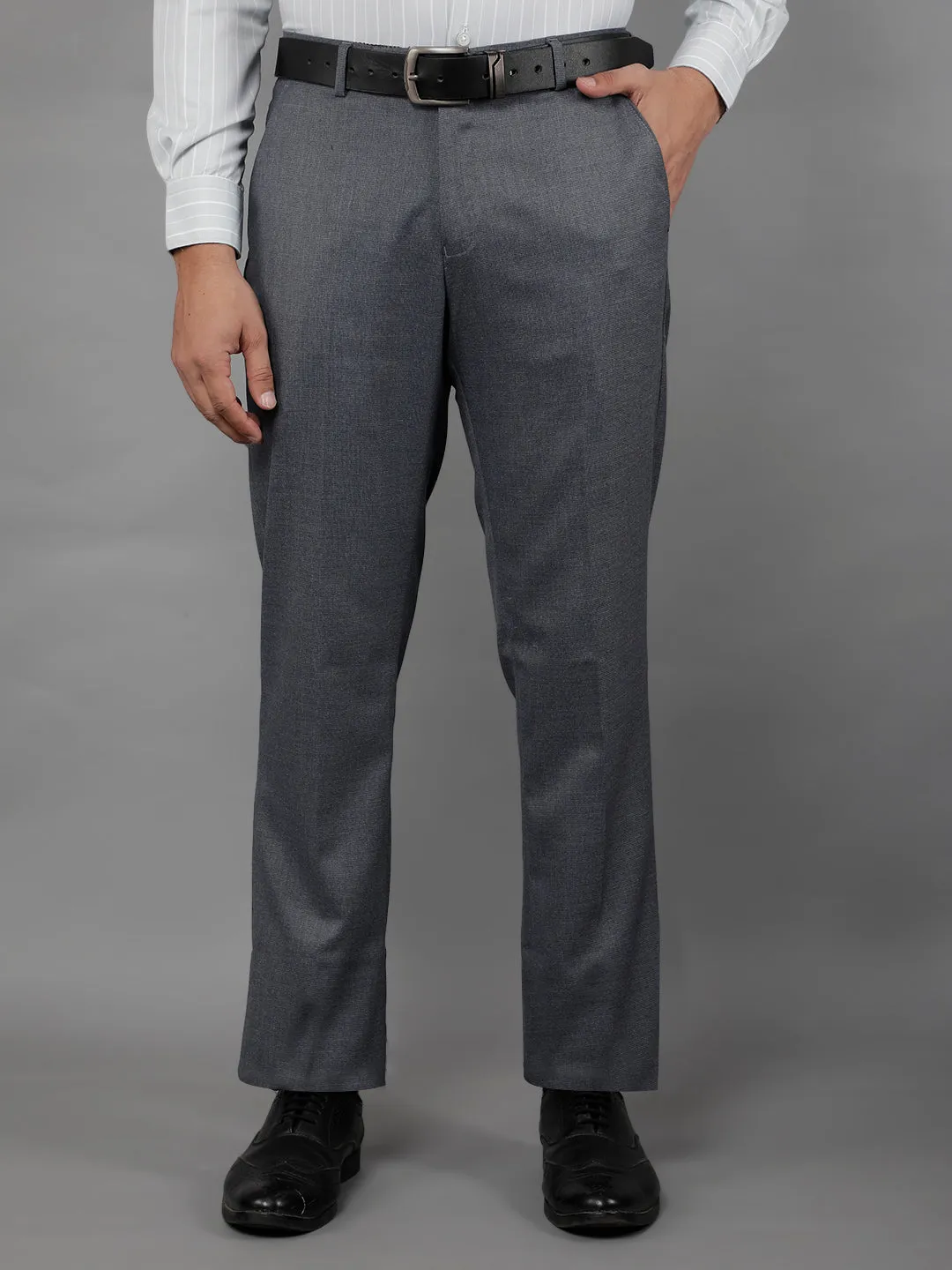 COBB MENS GREY FORMAL TROUSERS