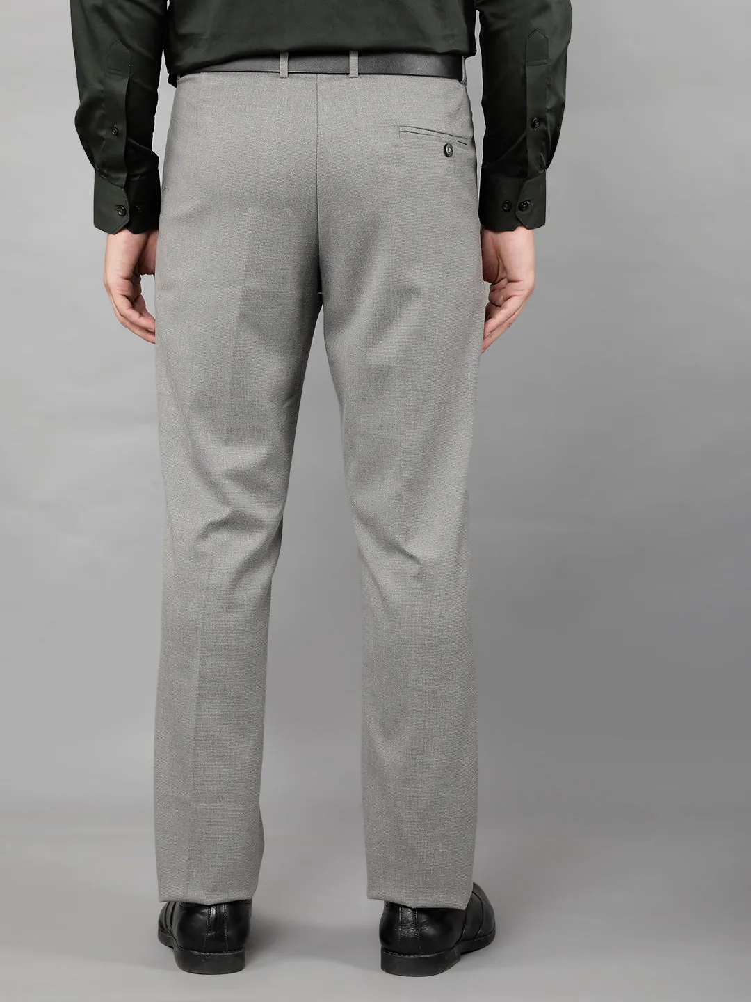 COBB MENS GREY FORMAL TROUSERS
