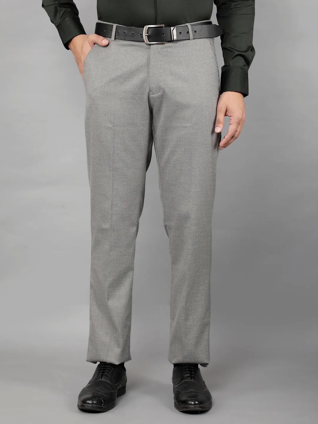 COBB MENS GREY FORMAL TROUSERS