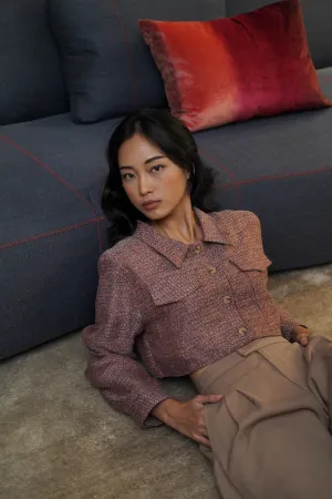 COCO CROPPED JACKET IN SUNSET RED