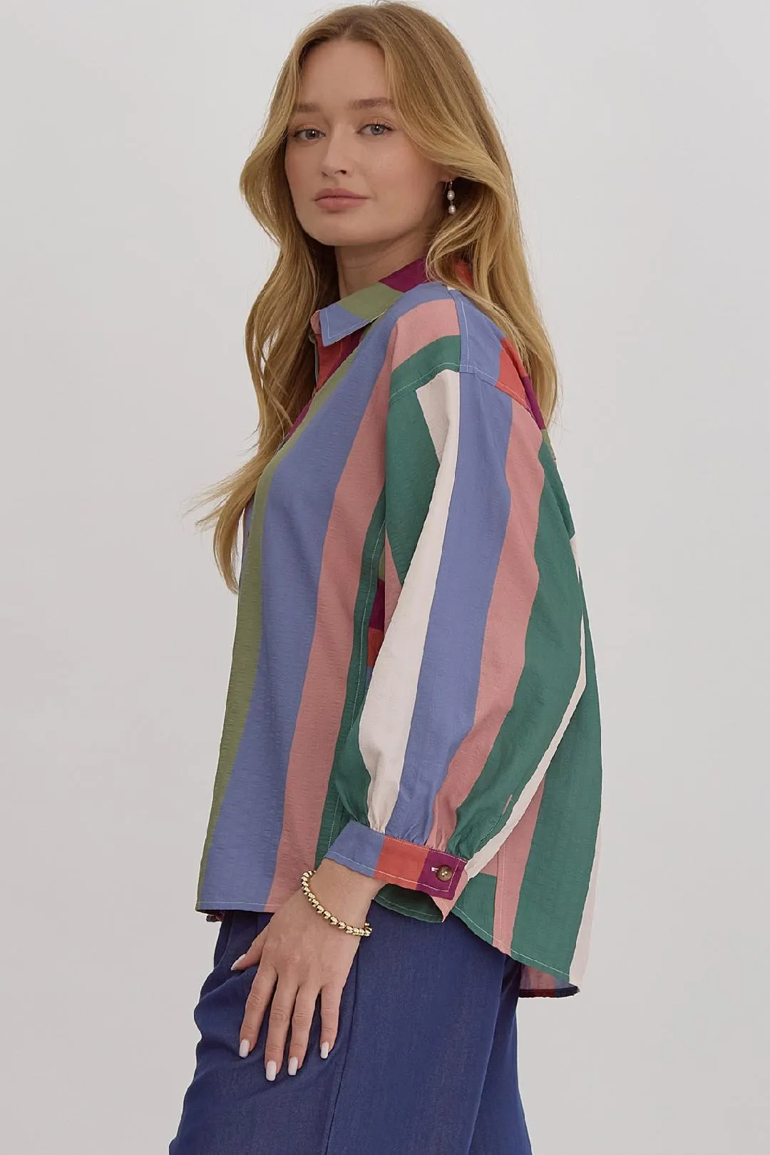 Cool Striped Button Down