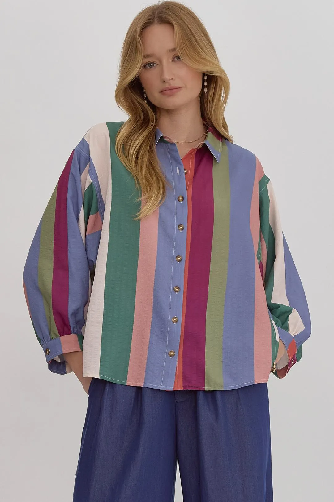 Cool Striped Button Down