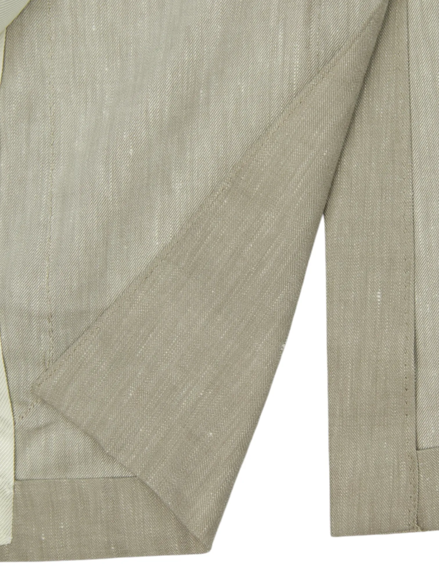 Corneliani Greige Linen & Wool Melange Suit