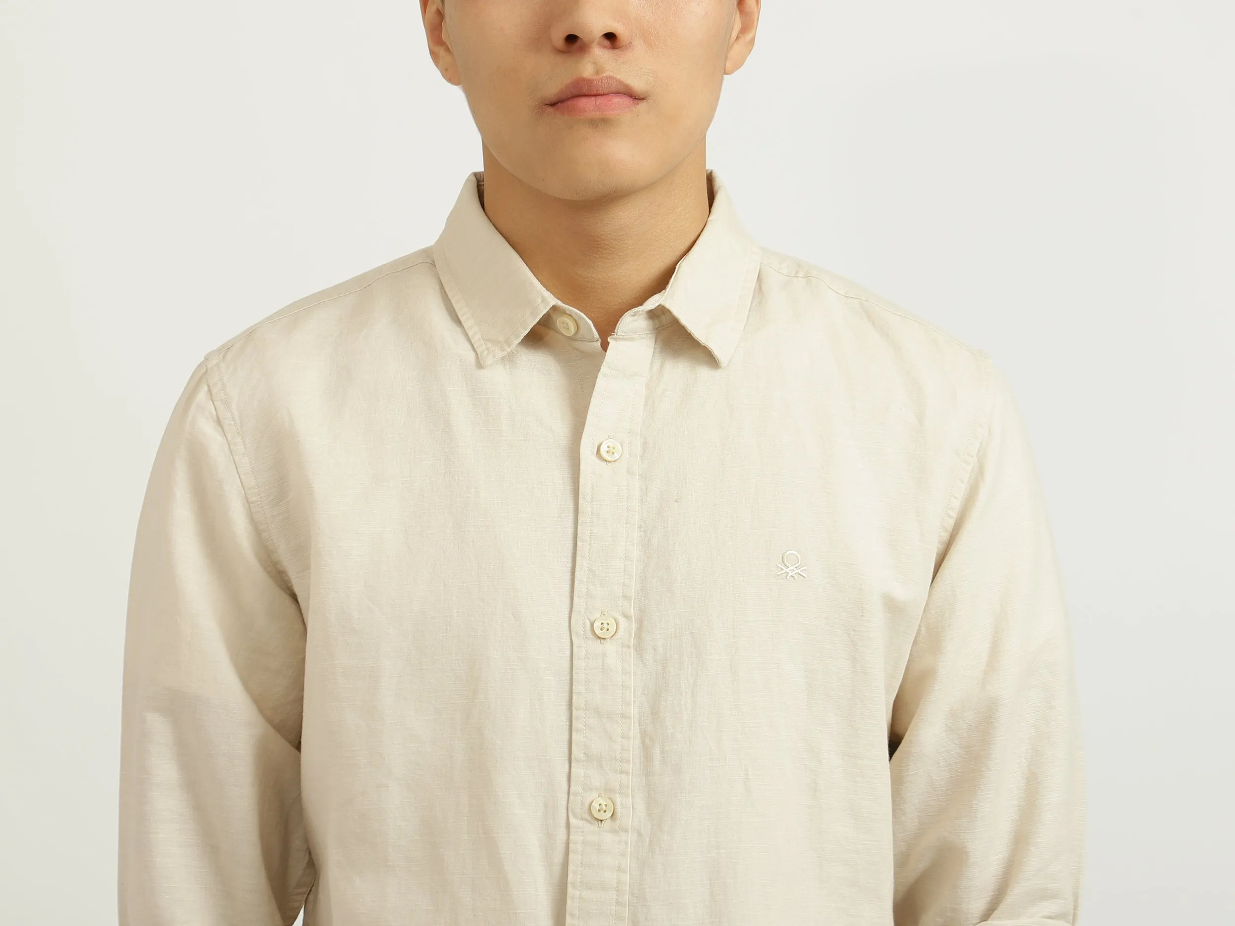Cream Linen Shirt