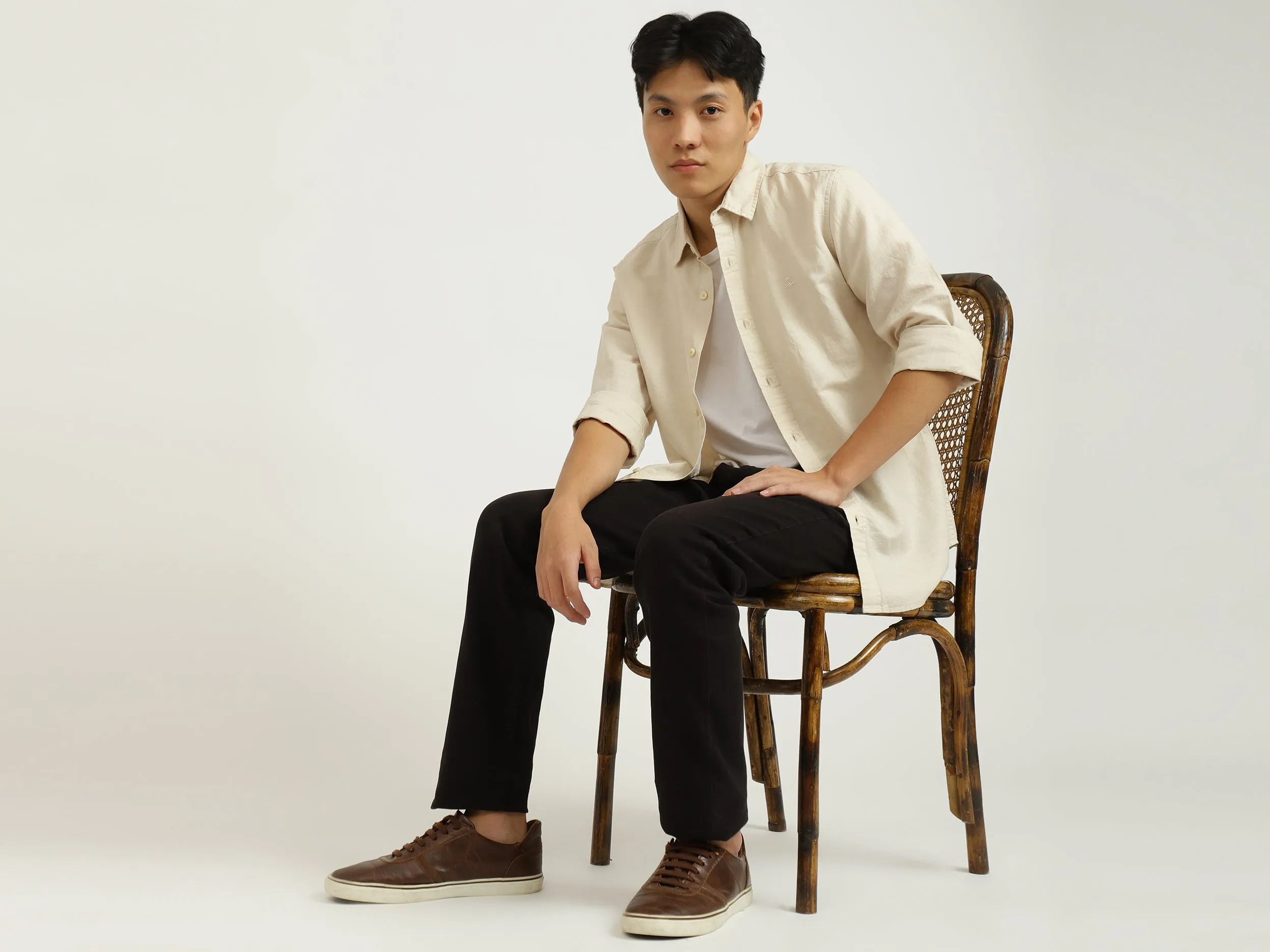 Cream Linen Shirt