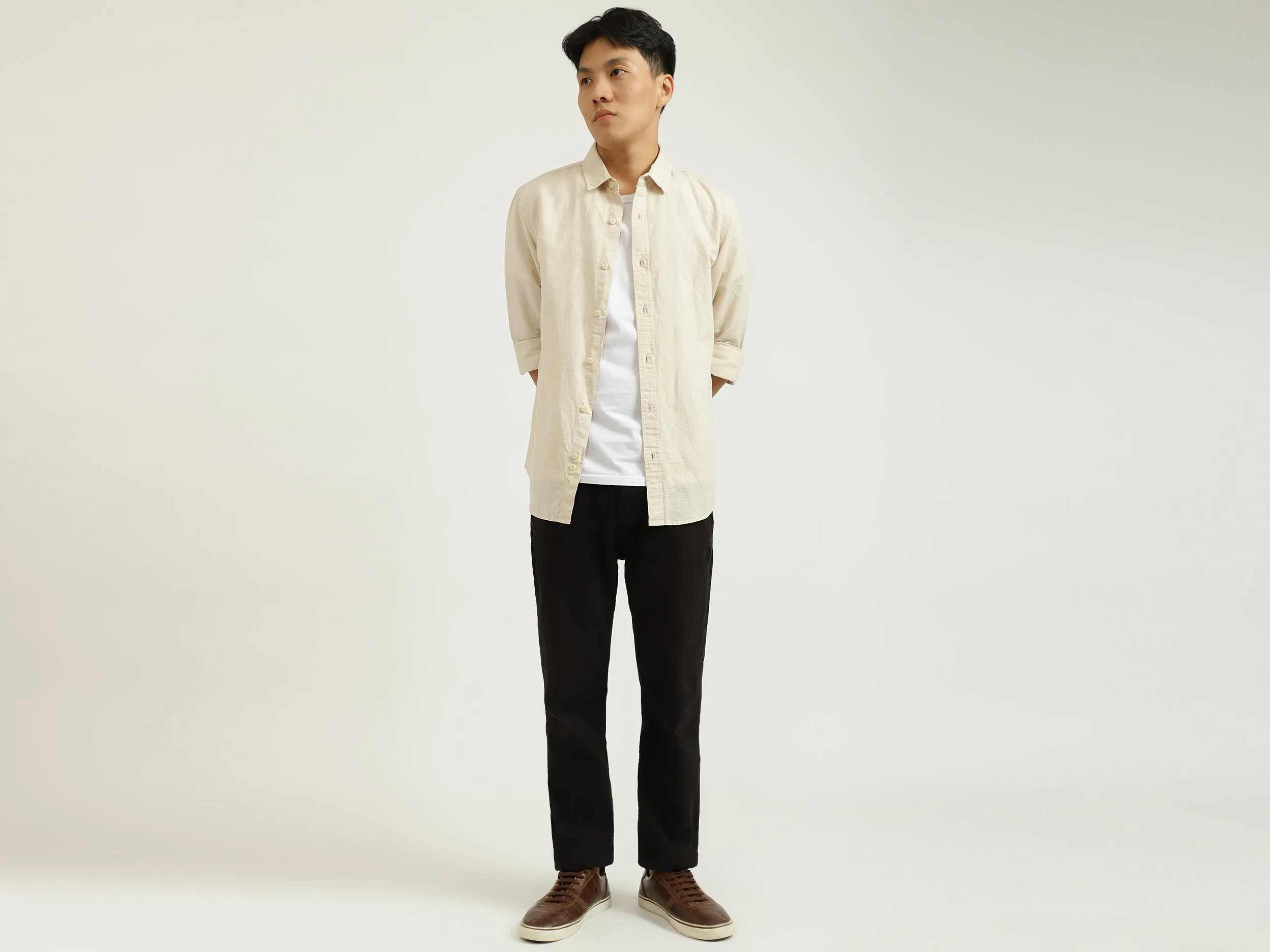 Cream Linen Shirt