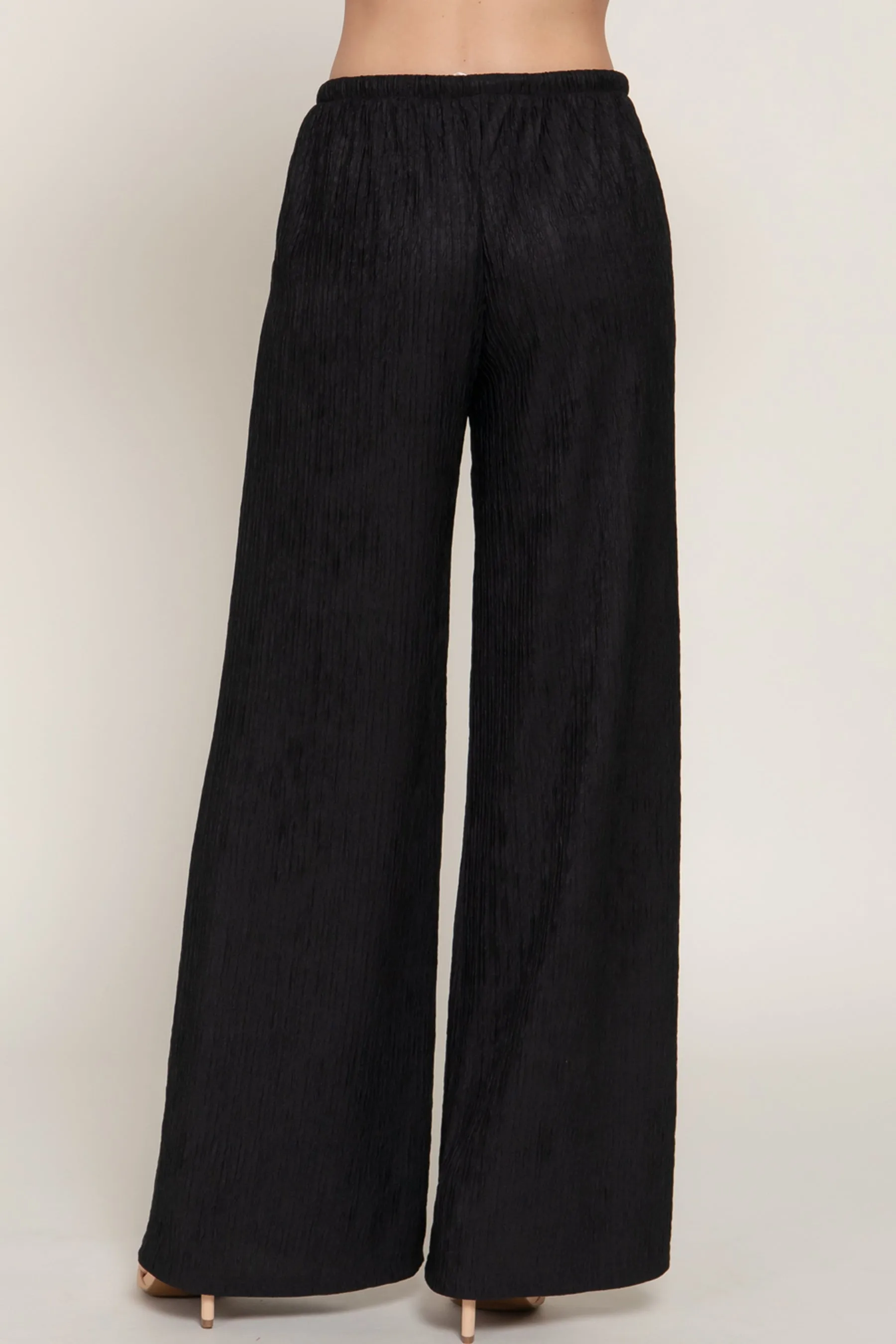 Crinkle Knit Long Pants with Drawstring Waist – Soft Stretch Wavy Texture ZP14469C28 $8EACH