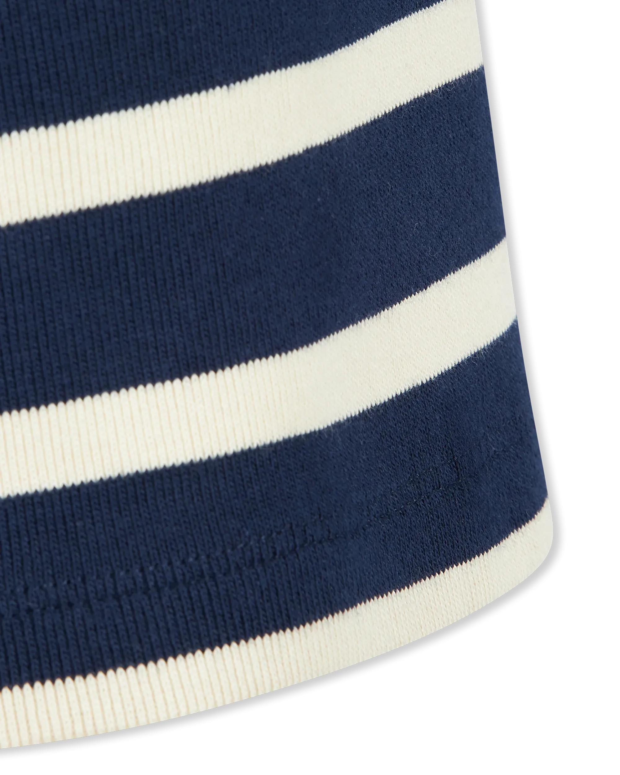 Cropped Striped Balmain Baseball T-Shirt