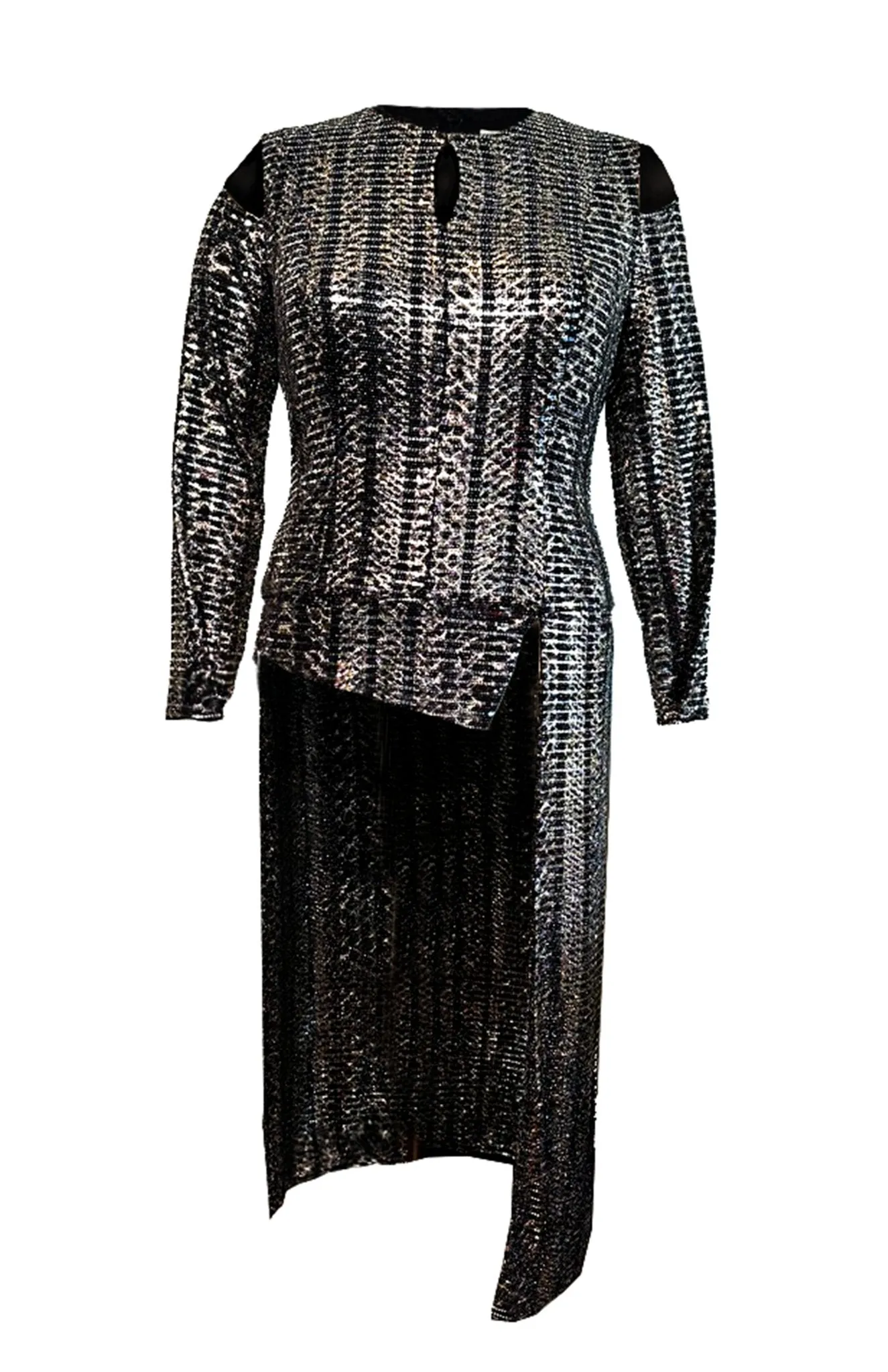 Cypreea Glam | Fierce Elegance: Metallic Curve Top