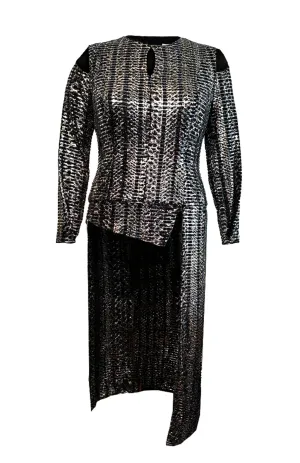 Cypreea Glam | Fierce Elegance: Metallic Curve Top