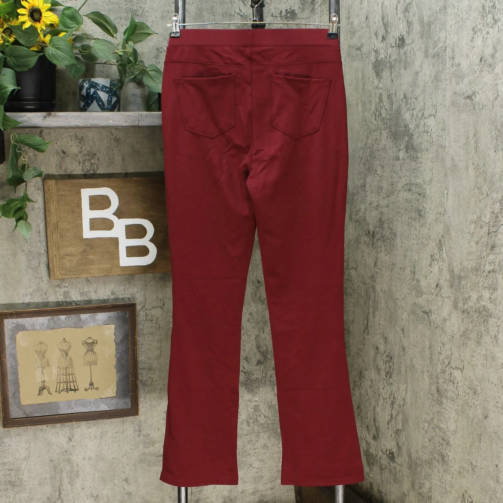 DG2 by Diane Gilman Women's Pull-On Stretch Ponte Knit Boot-Cut Pants