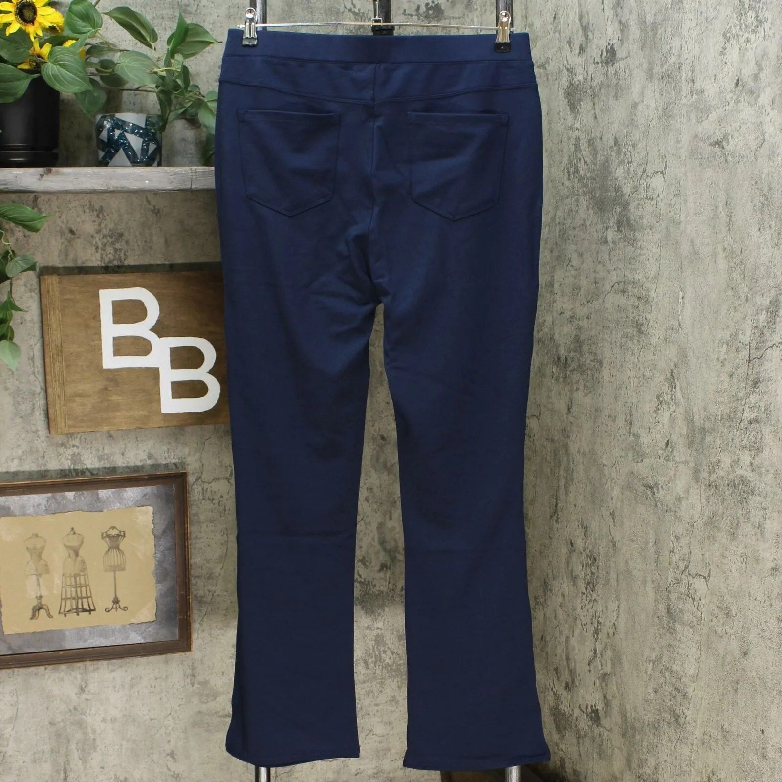 DG2 by Diane Gilman Women's Pull-On Stretch Ponte Knit Boot-Cut Pants