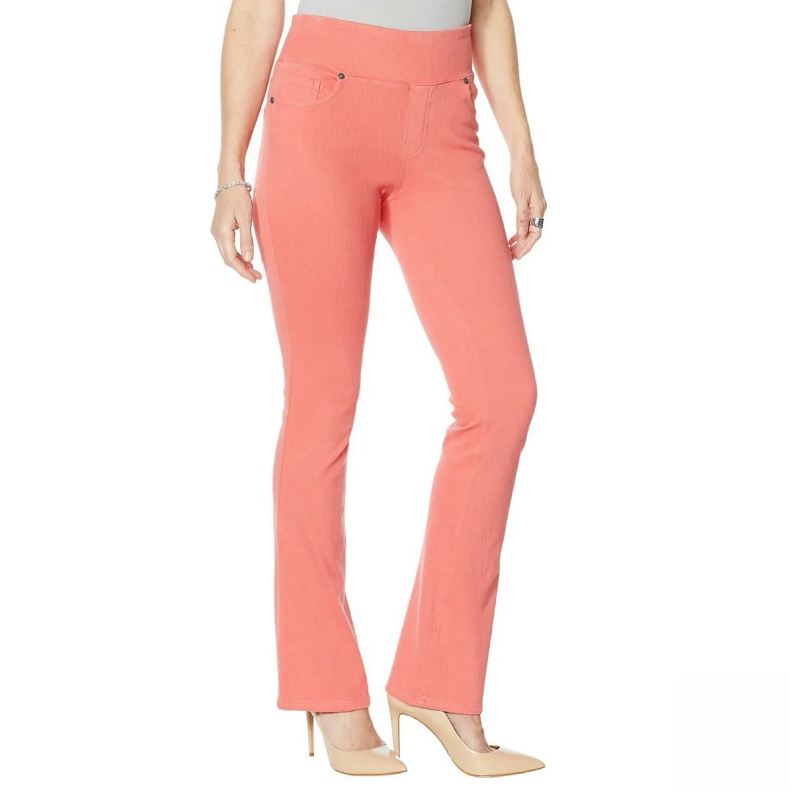 DG2 by Diane Gilman Women's Stretch Knit Twill Boot Cut Jeggings