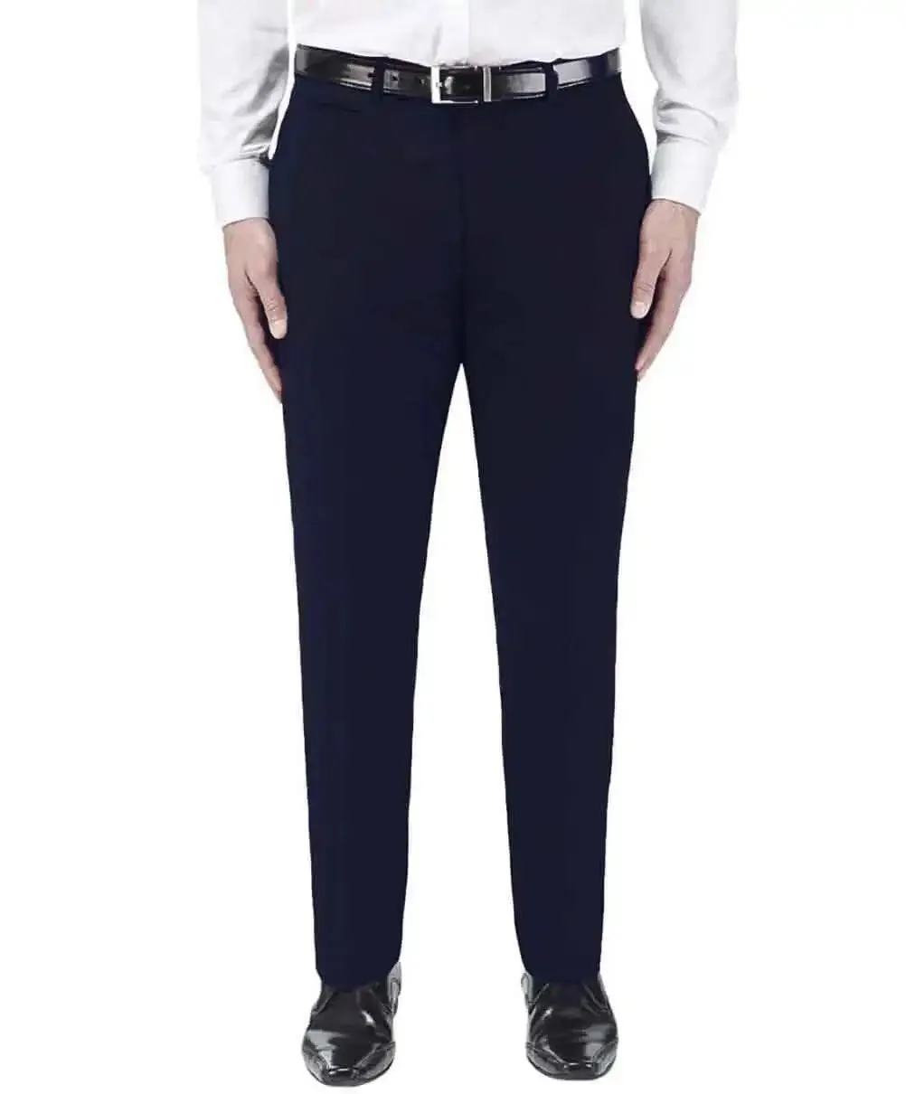 DGs Prestige Wool Blend Trousers Navy