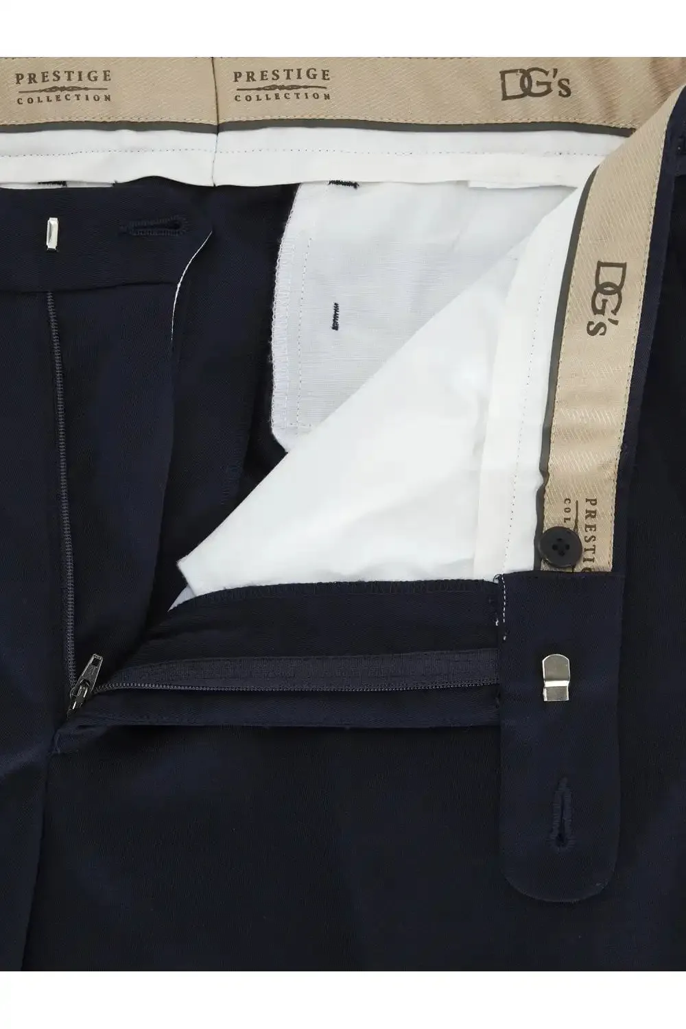 DGs Prestige Wool Blend Trousers Navy
