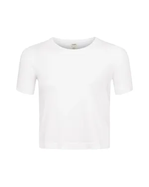 DONNA SS CROP CREW NK TEE