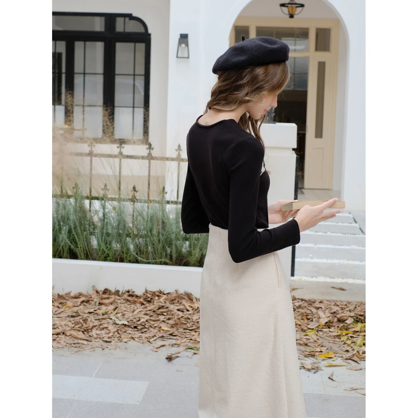 Elegant embroidered ribbon tops