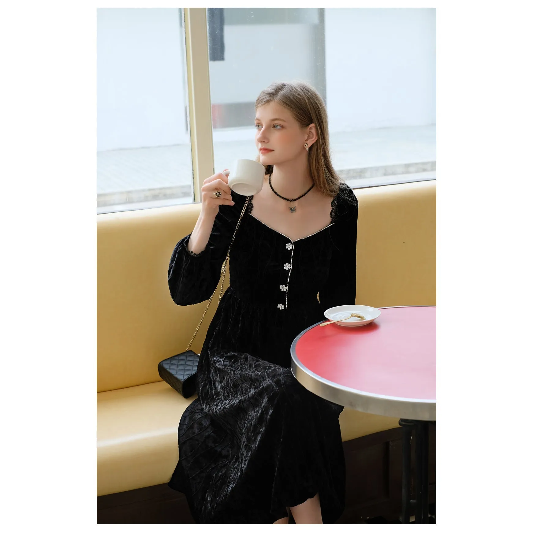 Elegant embroidered ribbon tops