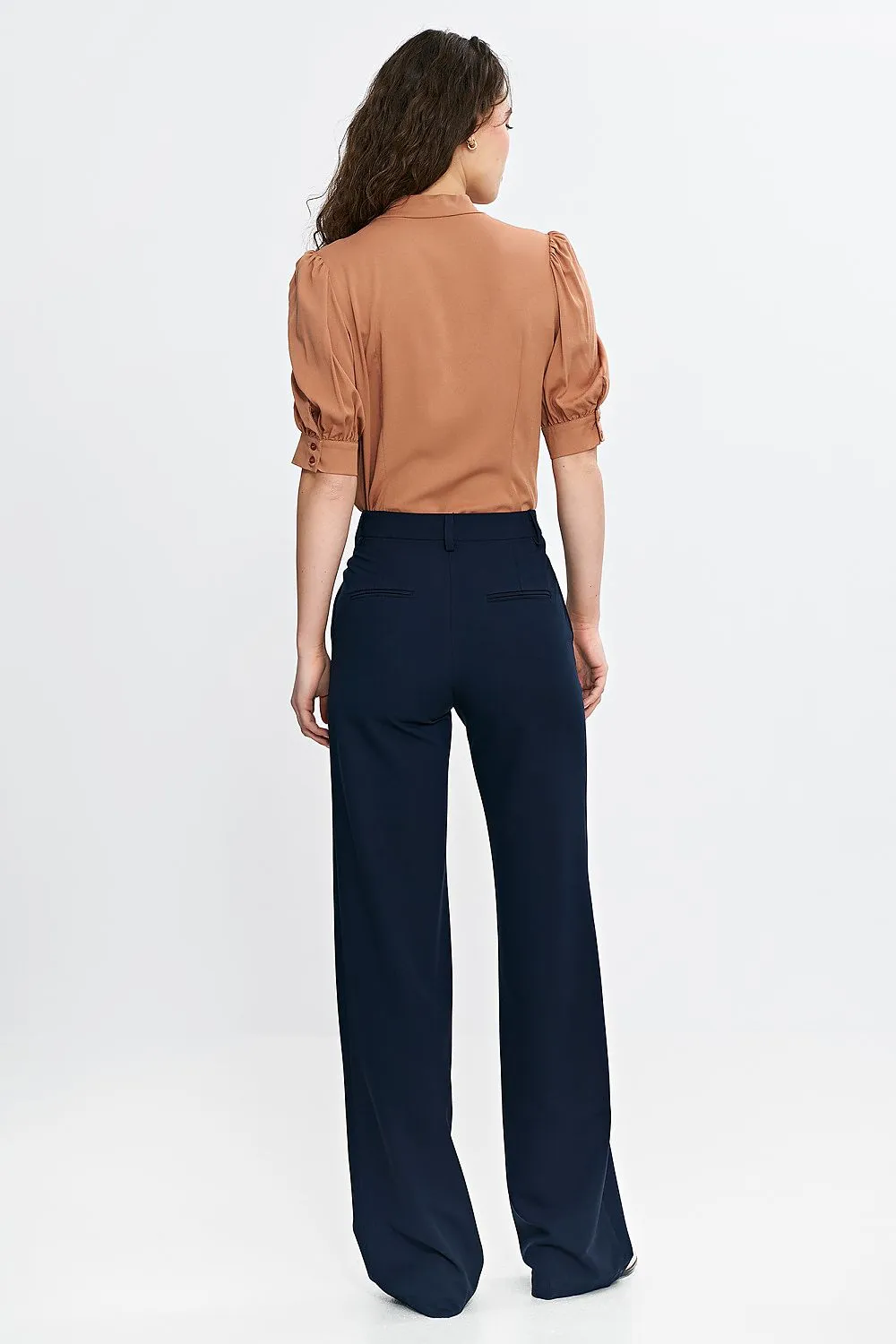 Elegant High-Waist Bootcut Trousers