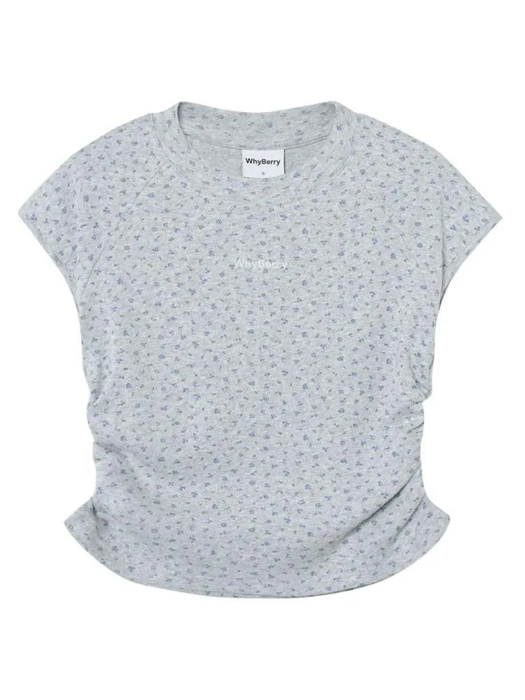 embroidered floral short top
