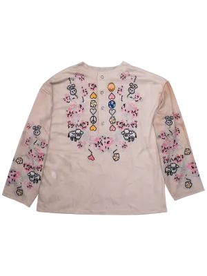 Embroidered Longsleeve Blouse