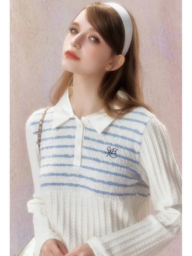 Embroidered Loose Polo Shirt