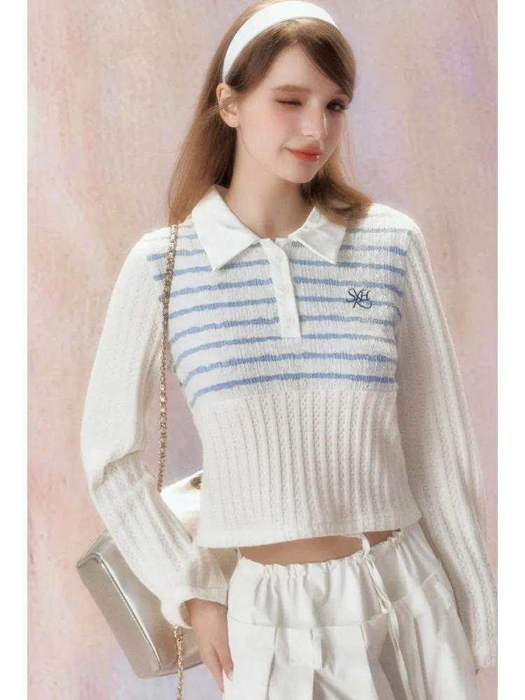 Embroidered Loose Polo Shirt