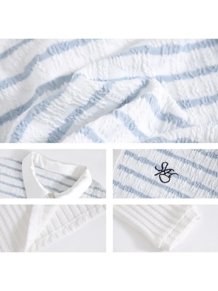 Embroidered Loose Polo Shirt