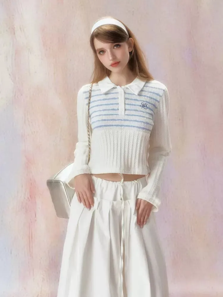 Embroidered Loose Polo Shirt