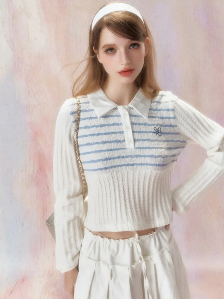 Embroidered Loose Polo Shirt