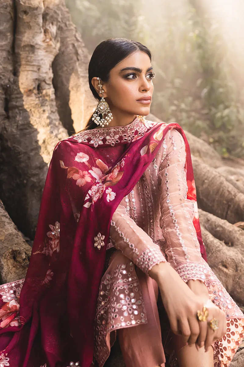 Embroidered Pakistani Salwar Kameez Dupatta Burnt Blush Salwar Suit